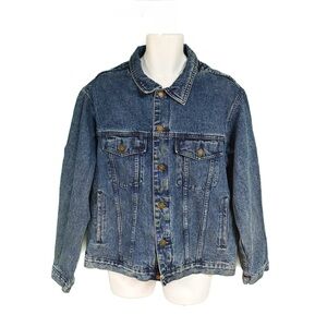 Cabela’s Medium Wash Denim Jean Jacket Button Closure Mens Size L